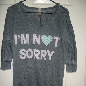 I'm not sorry womens long shirt Medium